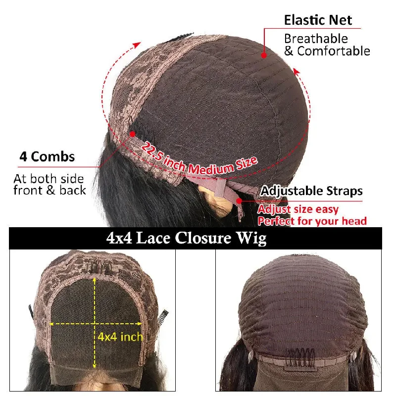 4x4 Closure Wig