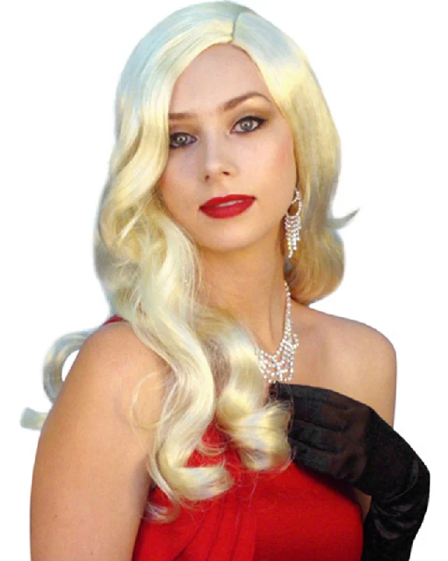 Curly wig for women-1940s Rita Glamour Blonde Wig