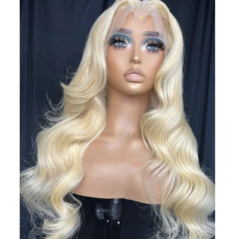 Platinum wig for cosplay-613 full lace braided wig soft body wave virgin european virgin hair hd 13x6  lace frontal wig for women cheap 4x4 lace closure