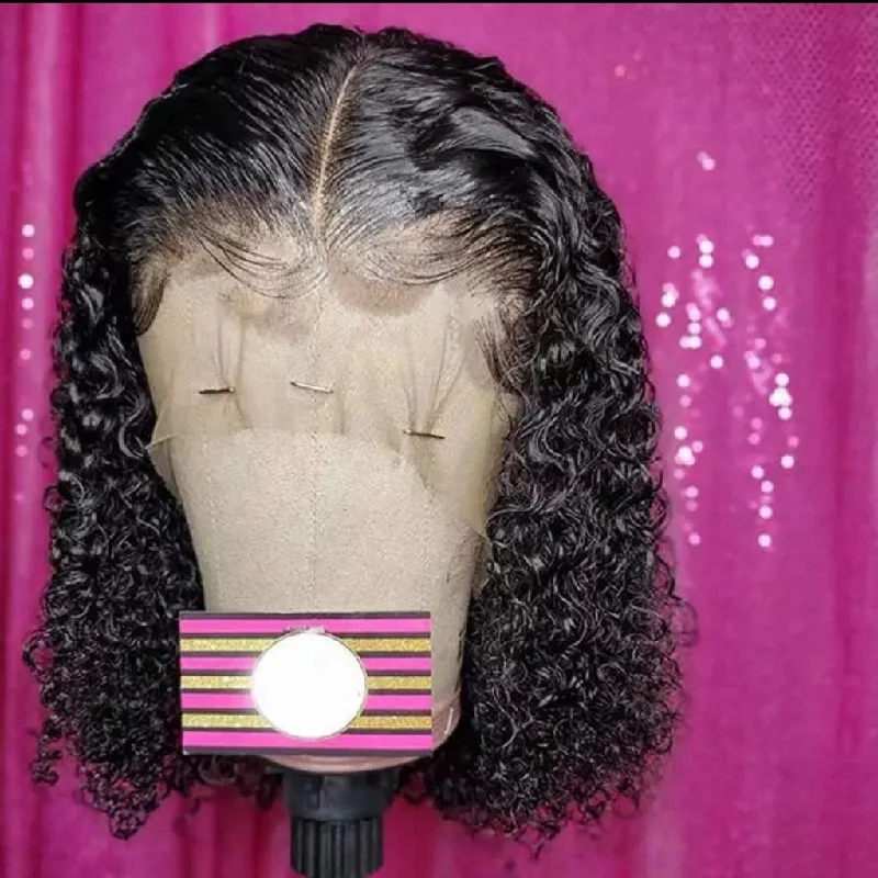 curly bob  wig