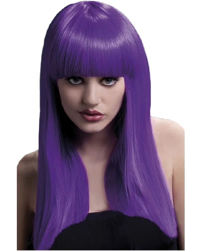 Wig for hair loss-Alexia Professional Long Purple Wig