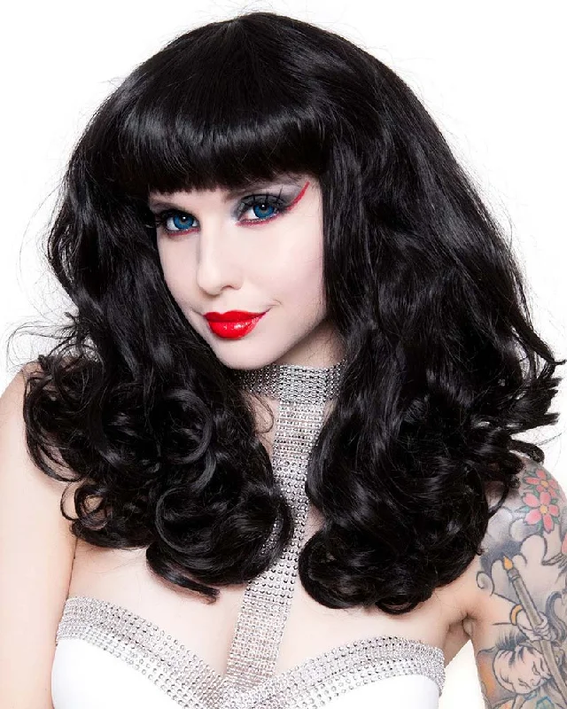 Wig for subtle style-Bang Bang Black Widow Premium Wig