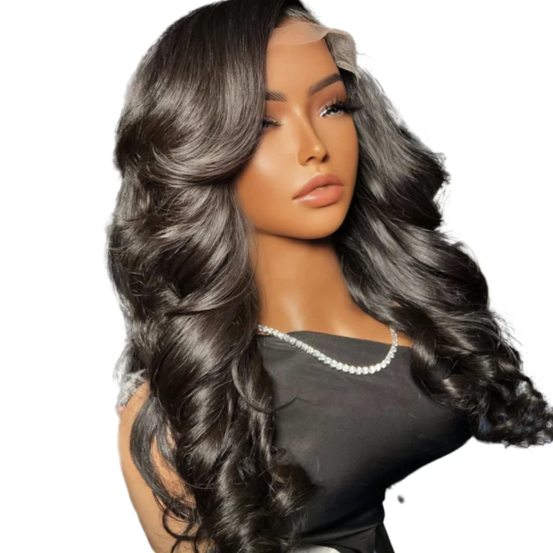 Straight wig with layers-body wave virgin hair 360 wigs vendor full lace with baby hair 4x4 lace closure wigs for black women