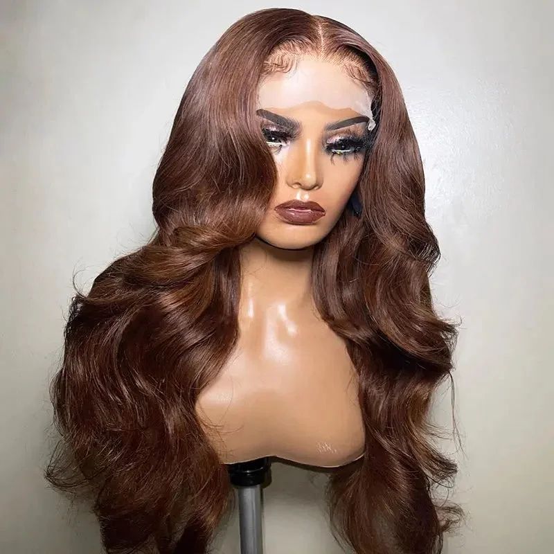 Wig for vibrant texture-Chocolate Brown 13x4 Lace Front Wig