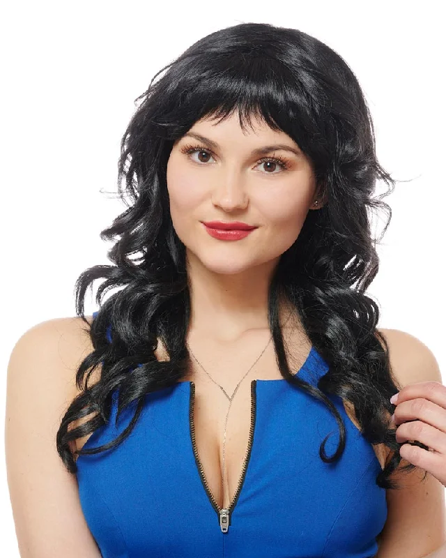 Wig for playful vibe-Ciao Bella Curly Black Wig