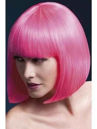 Wig for voluminous look-Elise Wig - Neon Pink