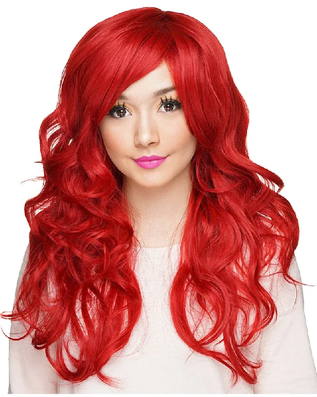 Realistic wig for men-Farrah Siren Red Premium Wig