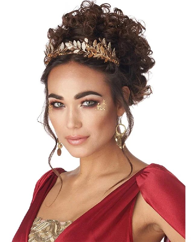 Greco Roman Goddess Brown Clip On Wig