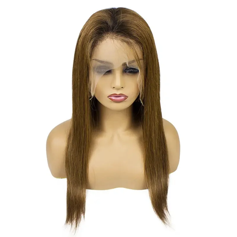 Lace wig for cosplay-Guarantee hair straight lace frontal color wig 1B/30# Brazilian full cuticle hair wholesale virgin Hair lace frontal good price