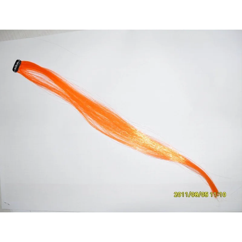 Wig for polished vibe-Team Spirit Orange Hair Extension