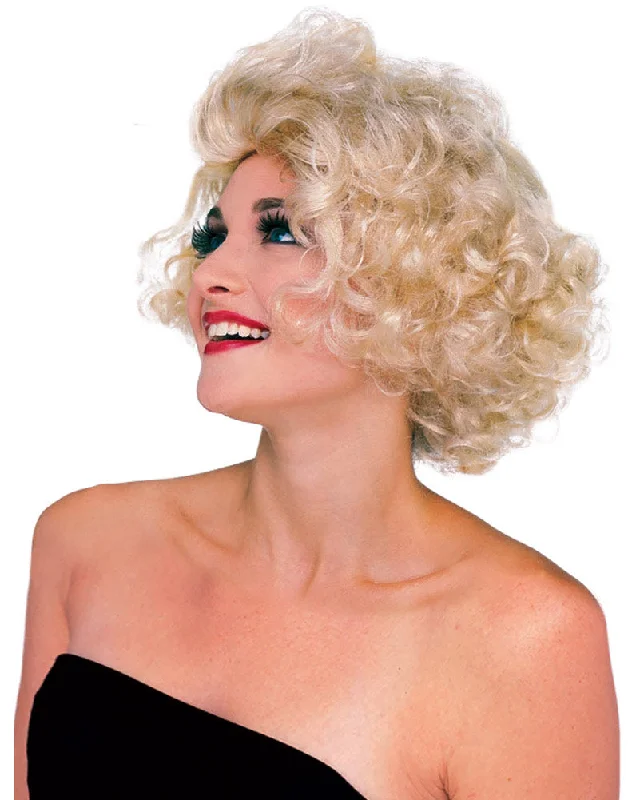 Wig for polished texture-50s Hollywood Starlet Short Blonde Wig