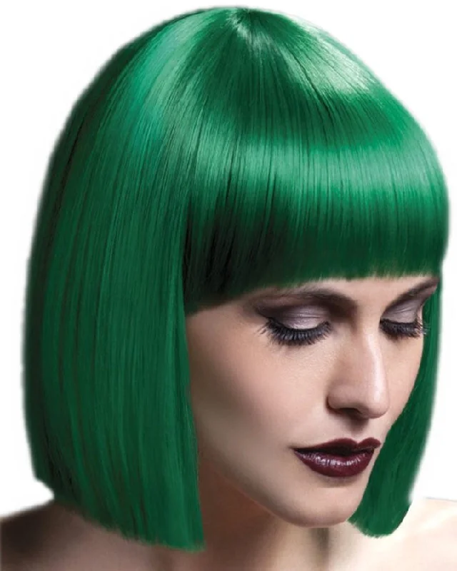 Wig for festival outfit-Lola Professional Bob Green Wig