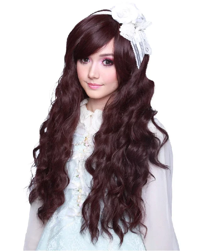 Wig for soft volume-Mermaid Premium Burgundy Black Wig