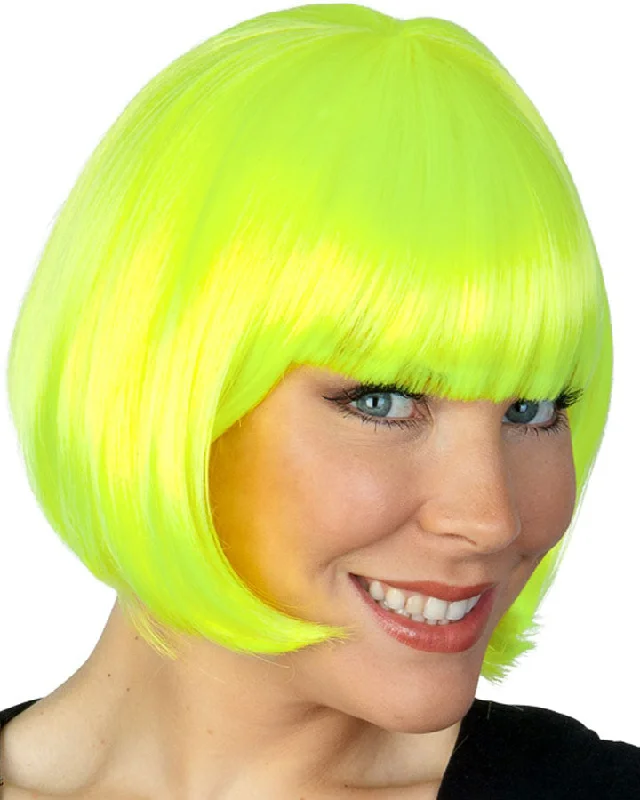 Wig for evening wear-Neon Yellow Wig