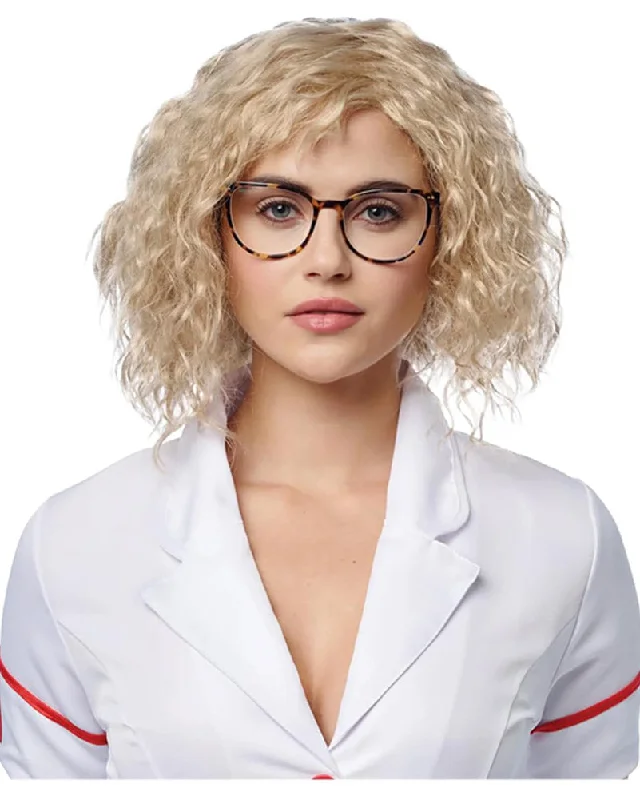 Wig for natural shine-Nutty Nurse Short Blonde Curly Wig