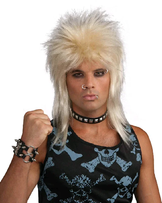 Wig for thick volume-80s Rock Star Blonde Wig