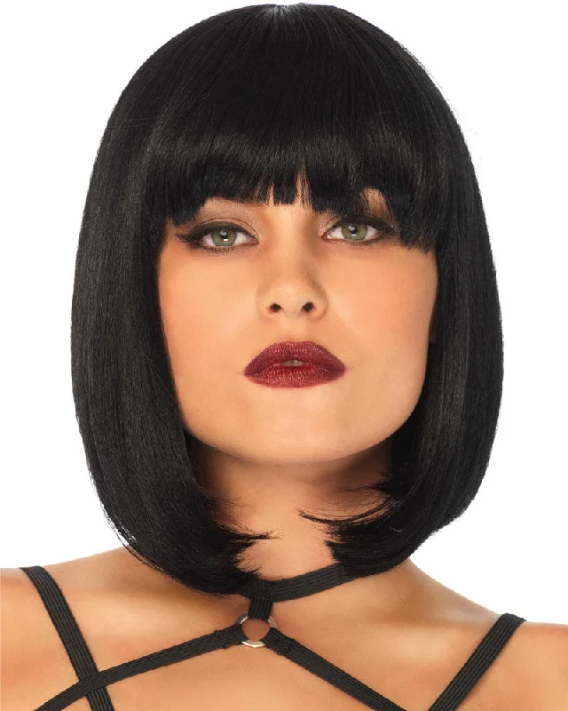 Ombre wig trends 2025-Short Natural Black Bob Wig