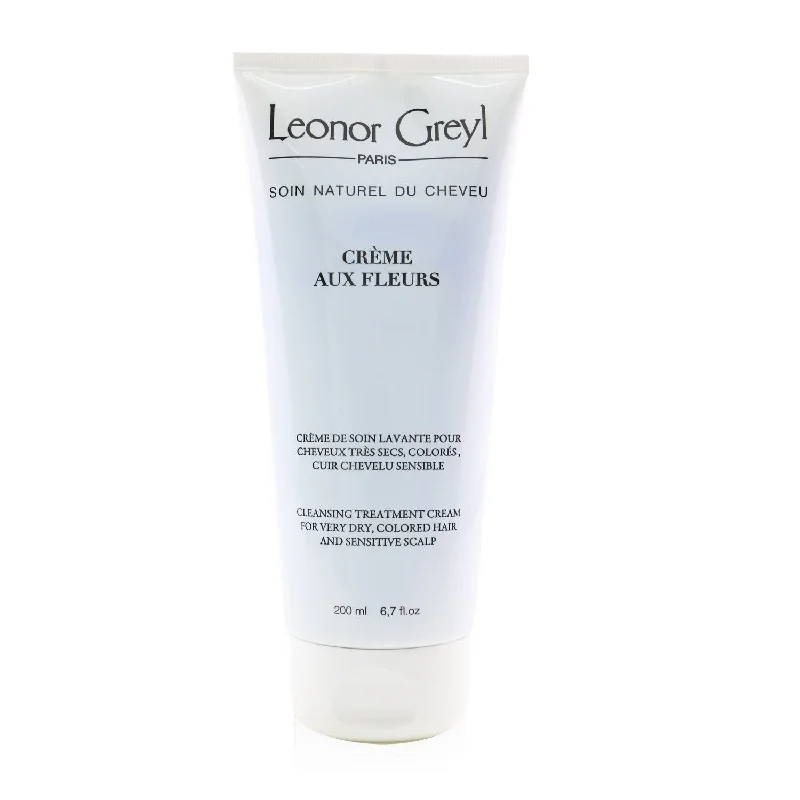 Repairing hair mask-Leonor Greyl Creme Aux Fleurs Cleansing Treatment Cream Shampoo (For Very Dry Hair & Sensitive Scalp)  200ml/7oz