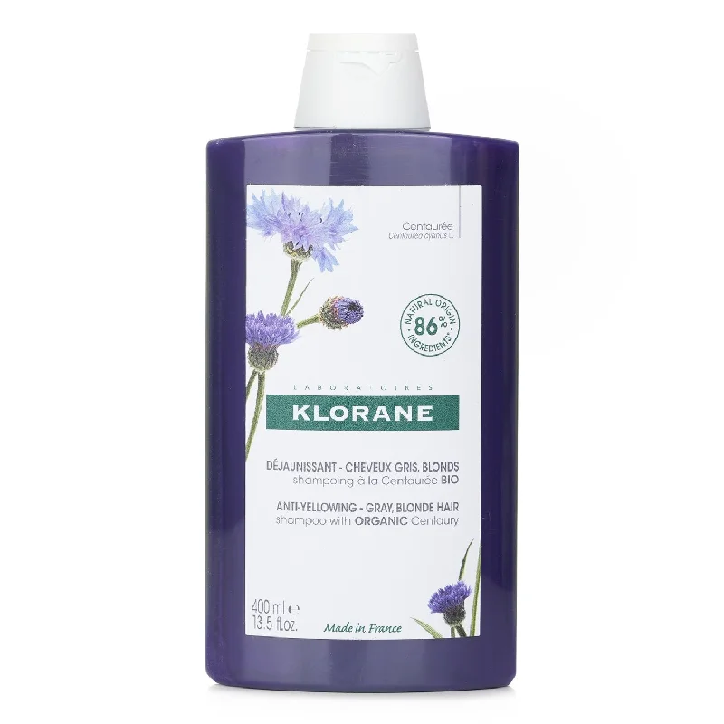 Hair detangler-Klorane Shampoo With Organic Centaury (Anti Yellowing Gray Blonde Hair)  400ml/13.5oz