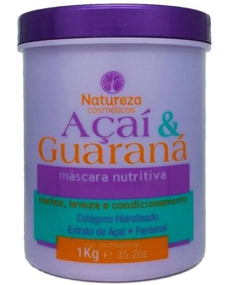 Hair care tips for hair volume-Acai and Guarana Softness Lightness Conditioning Nourishing Mask 1Kg - Natureza