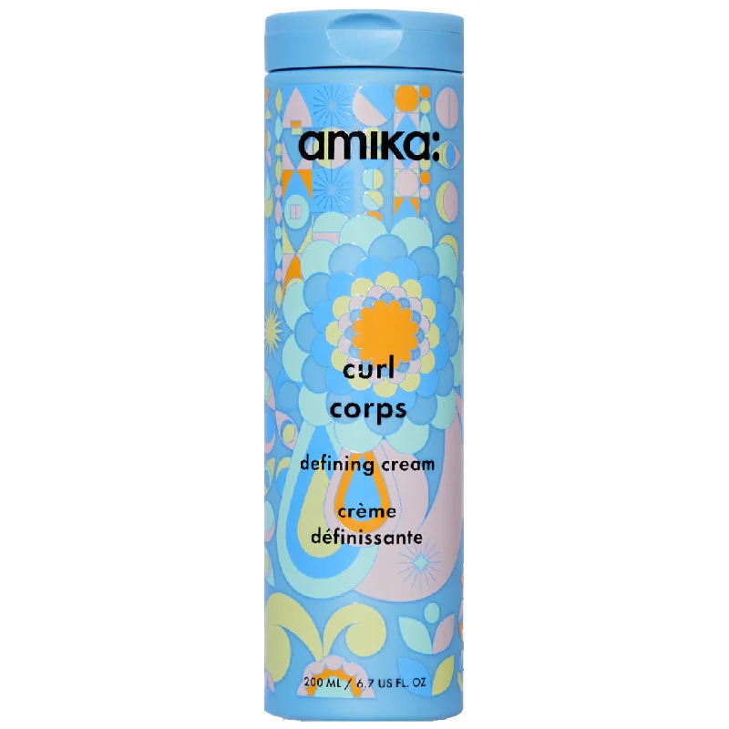 Hair care tips for oily scalp-Amika Curl Corps Defining Cream for Curly Hair 6.7 oz