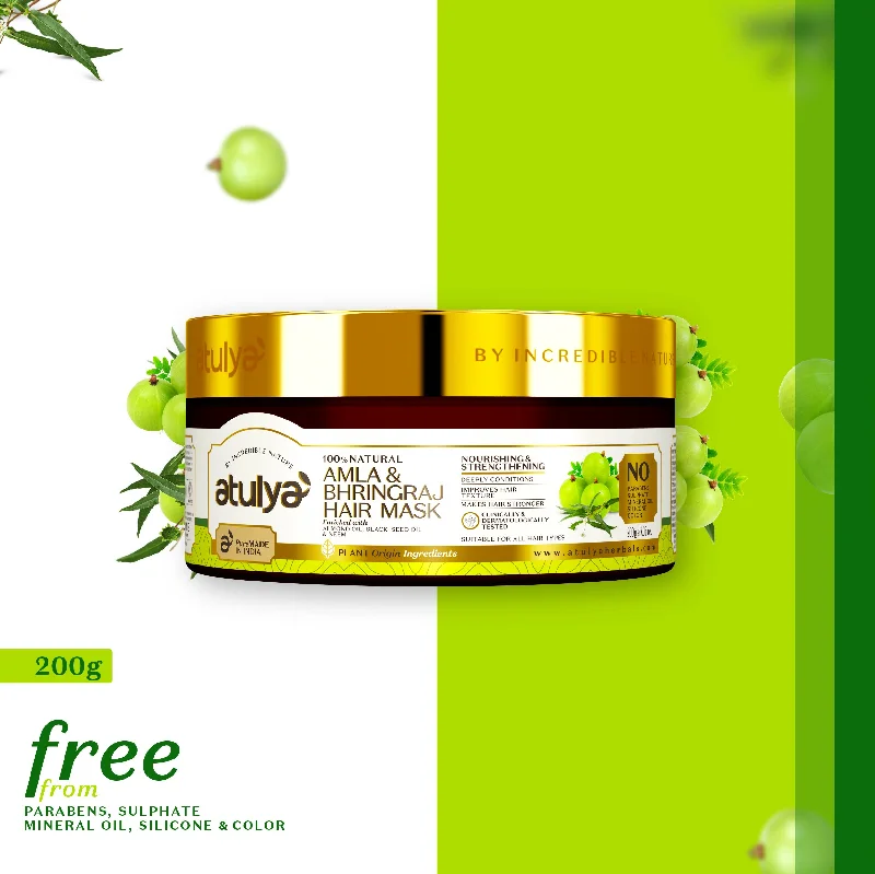 Natural hair care for women-atulya Amla & Bhringraj Hair Mask - 200gm