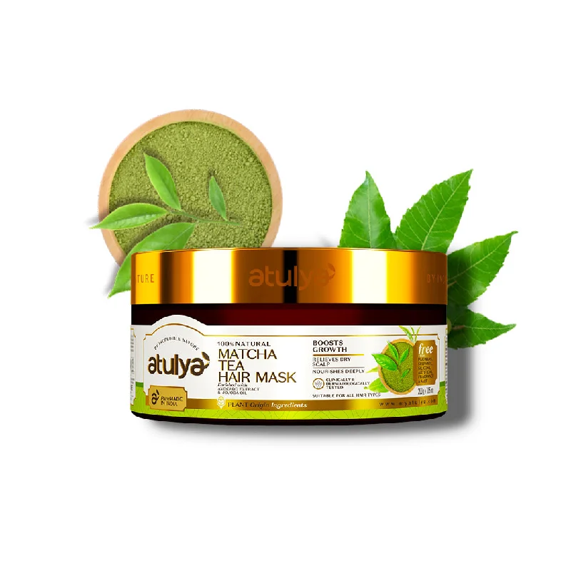 Hair care routine for hair texture-atulya Matcha Tea Hair Mask - 200gm (Buy 3 Products & Get Rs.300 Off)