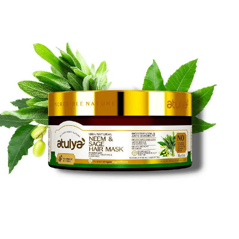 Best hair care for hair shine-atulya Neem & Sage Hair Mask - Sulphate & Parabens Free(100% Natural) (Buy 5 Products & Get Rs.500 Off)