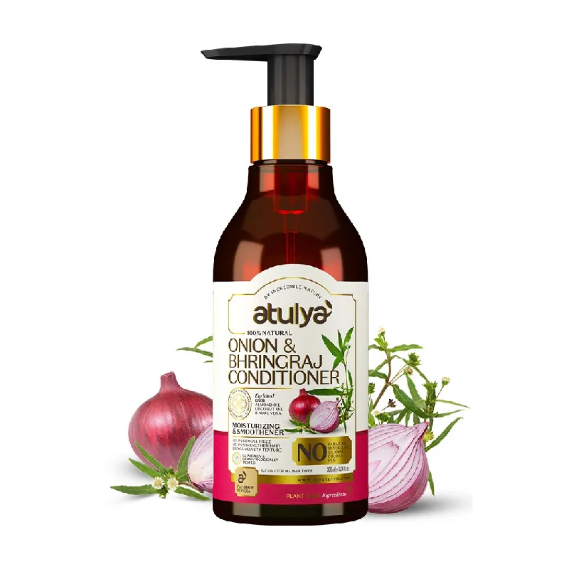 Hair care tips for hair health-atulya Onion & Bhringraj Hair Conditioner - 300ml (Buy 7 Products & Get Rs.700 Off)