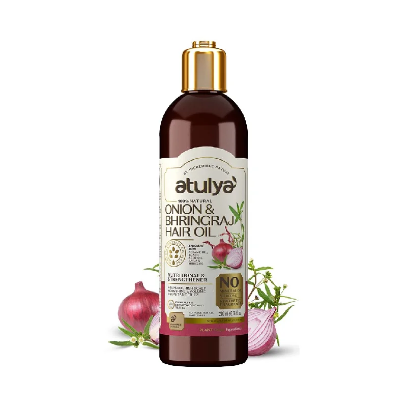 Hair care products for shine-atulya Onion & Bhringraj Hair Oil - 200ml (Buy Any3 Products & Save Rs.300 Use code : RS300)