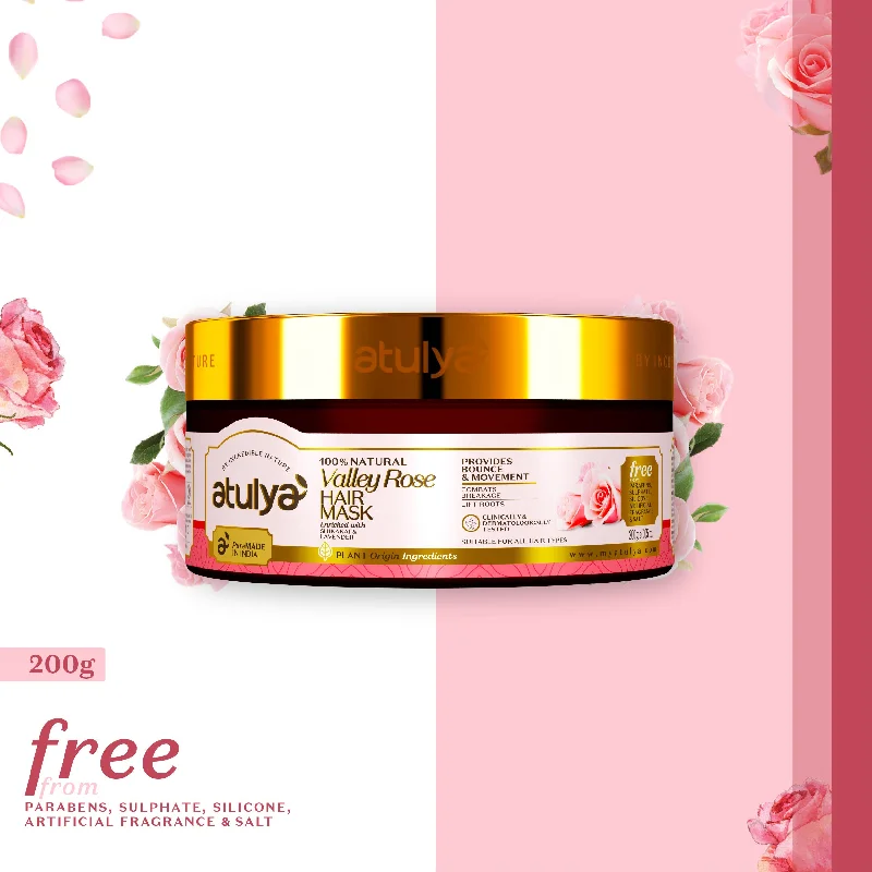 Hair care for fine straight hair-atulya Valley Rose Hair Mask - 200gm (Buy 3 Products & Get Rs.300 Off)