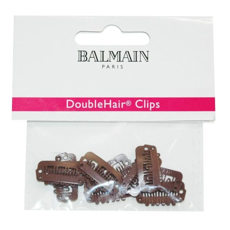 Hair repair gel-Balmain Double Hair Clips Brown