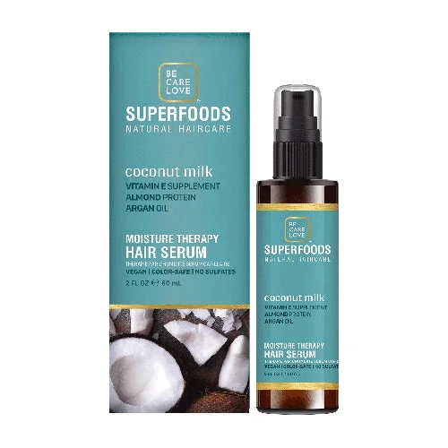 Hair care routine for scalp health-Be.Care.Love SuperFoods Coconut Milk Weightless Moisture Leave-in Serum 2 oz