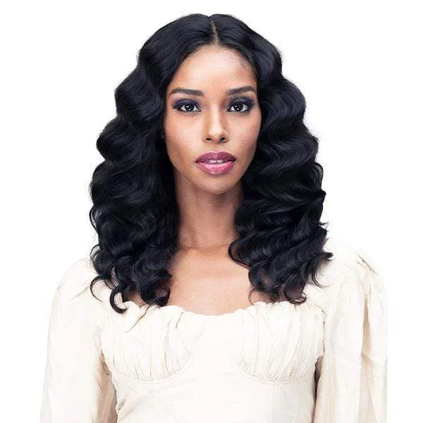 real person hair ring teen-Bobbi Boss 100% Human Hair Lace Front Wig - MHLF482 BRONIA - Clearance