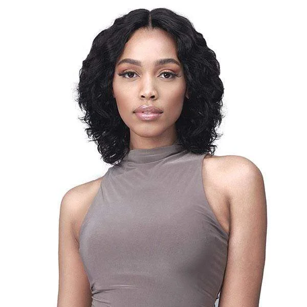 real person hair ring initial-Bobbi Boss 100% Virgin Remy Human Hair HD Lace Wig - BNLFWW12 WET&WAVY 12