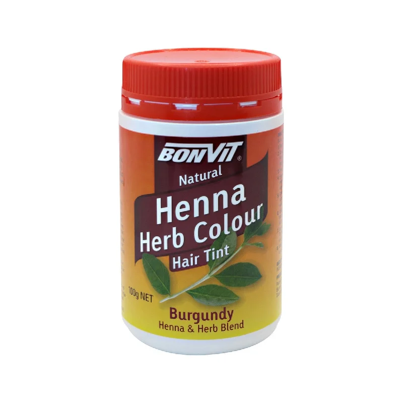 Hair conditioning oil-BONVIT Natural Hair Tint Henna Herb Colour (Henna & Herb Blend) 100g Burgundy