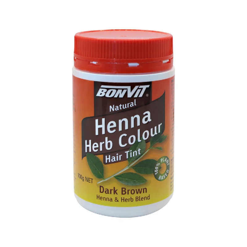 Curl stretching cream-BONVIT Natural Hair Tint Henna Herb Colour (Henna & Herb Blend) 100g Dark Brown