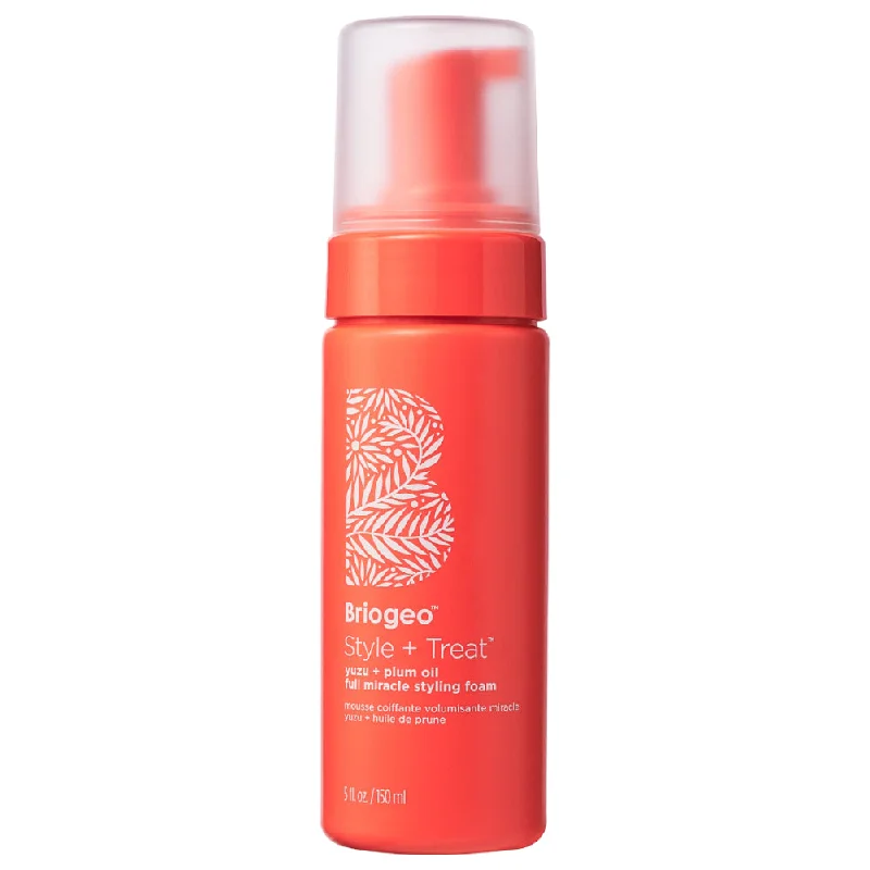 Hair sunscreen-Briogeo Style + Treat Yuzu and Plum Oil Styling Foam 5 oz