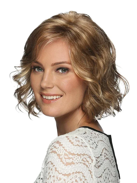 Synthetic wigs for prom-Short Curly Honey Brown Lace Front Synthetic Wigs(Buy 1 Get 1 Free)