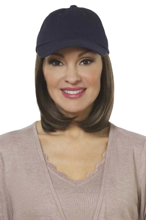 Synthetic wigs for stage-Classic Hat Navy Synthetic Hair by Henry Margu