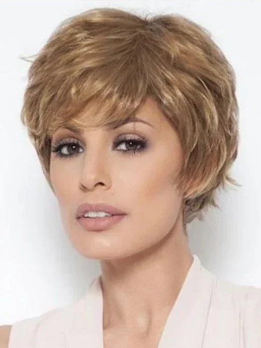 Synthetic wigs for charity events-Clean Short Curly Blonde Mono Crown Synthetic Wigs(Buy 1 Get 1 Free)