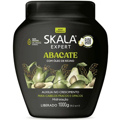 Hair care for brittle ends-Creme De Tratamento Abacate / Treatment Cream Avocado - Skala