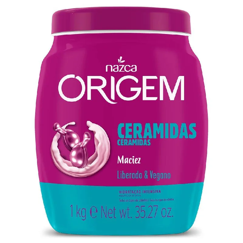 Hair care products for texture-Origem Ceramidas Moisturizing Cream Ceramides Softness Hair Mask 1kg - Nazca