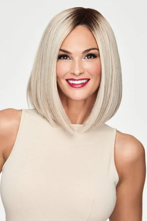 Synthetic wigs for everyday-Current Events Synthetic Wig by Raquel Welch | Mid-Length, Straight | Lace Front | Mono Part | Basic Cap