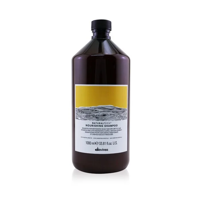 Deep conditioner-Davines Natural Tech Nourishing Shampoo (For Dehydrated Scalp and Dry, Brittle Hair) 1000ml/33.81oz