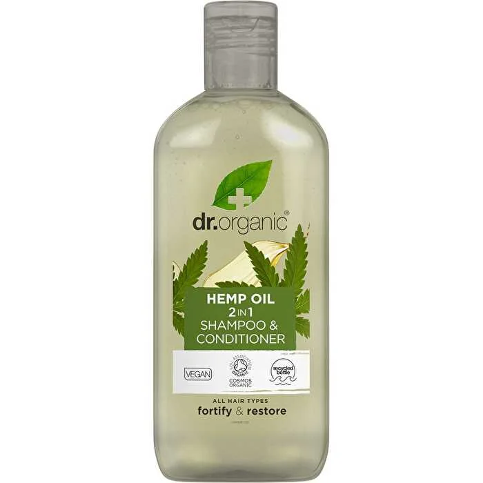 Hair gel-Dr Organic 2 in 1 Shampoo Conditioner Hemp Oil 265ml