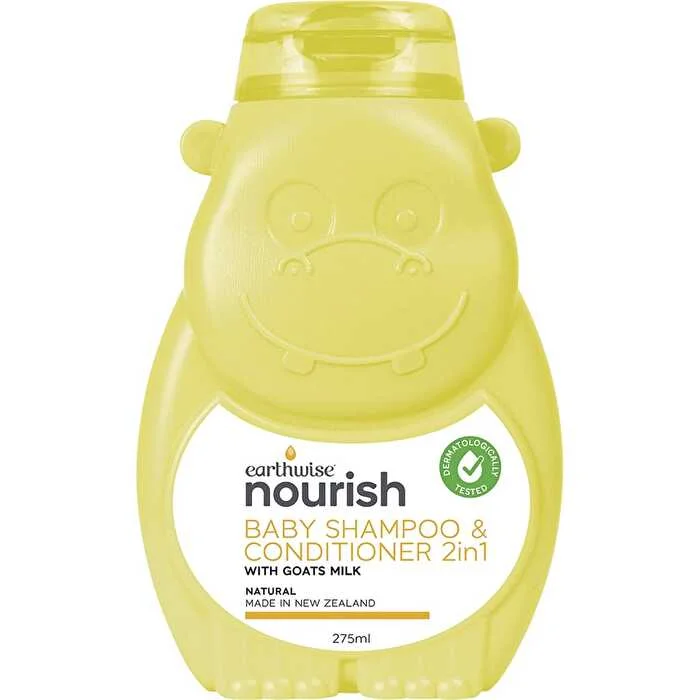 Clarifying shampoo-Earthwise Nourish Hippo Baby Shampoo & Conditioner 2in1 275ml