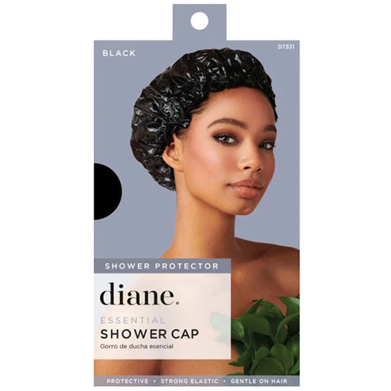 Hair care tips for hair hydration-Diane Essential Shower Cap-Black