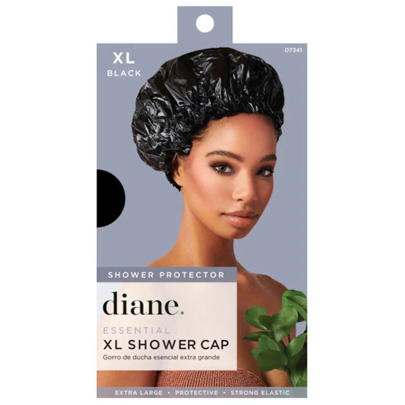 How to prevent hair breakage-Diane Essential Shower Cap XL-Black