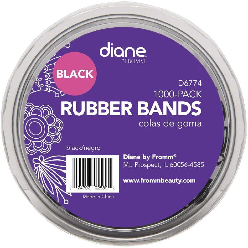 Deep conditioner-Diane Rubber Bands Black 1000 pack